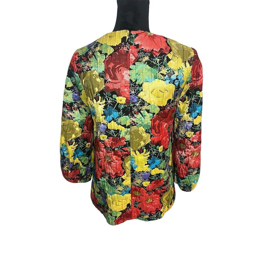 Tuckernuck Women's‎ Floral Jackie Blouse 3/4 Sleeve Multicolor Size S - Picture 5 of 7